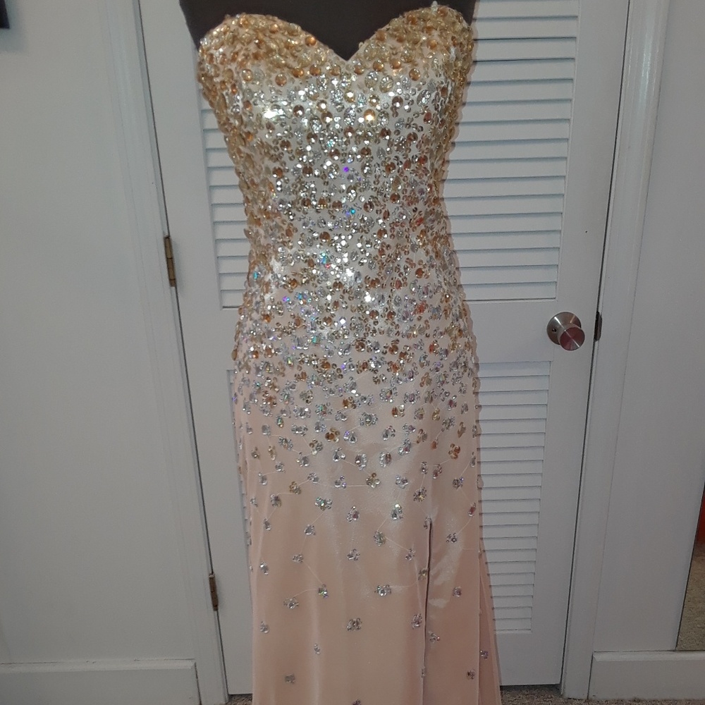 Gold prom dress